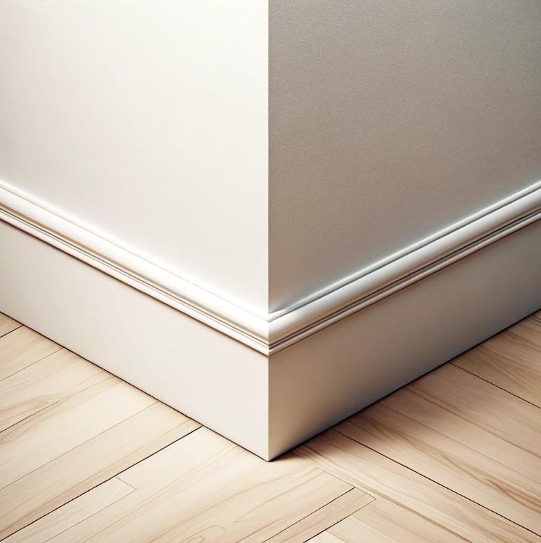 Finition propre des plinthes après recouvrement