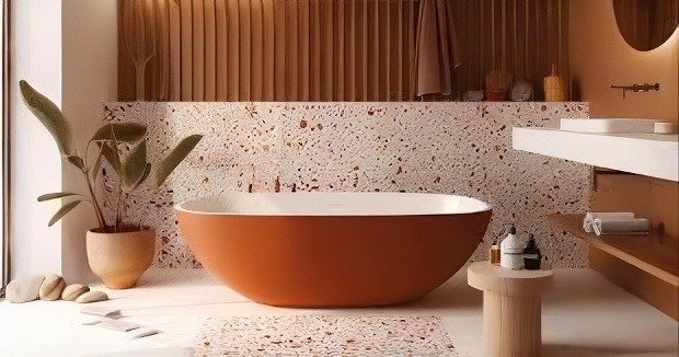 matériaux naturels tendances salle de bain 2026