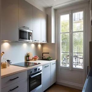 Cuisine de notre client après les travaux de rénovation : moderne et fonctionnelle