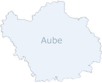 Carte du département de l'Aube