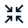Pictogramme illustrant le format compact et le gain de place d'une climatisation réversible.
