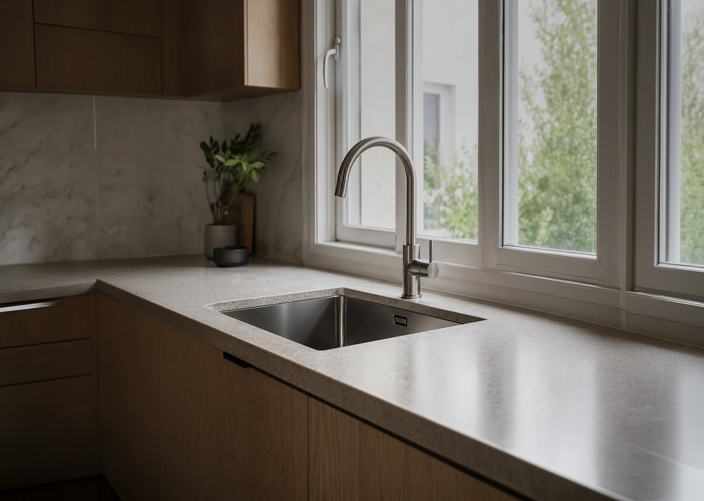 Installation de plomberie dans une pièce en rénovation