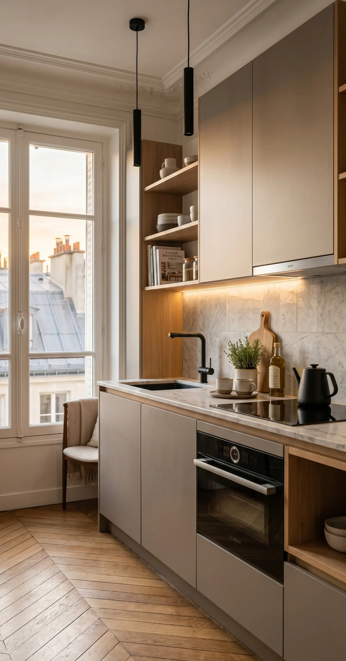 Installation d'une cuisine dans un appartement