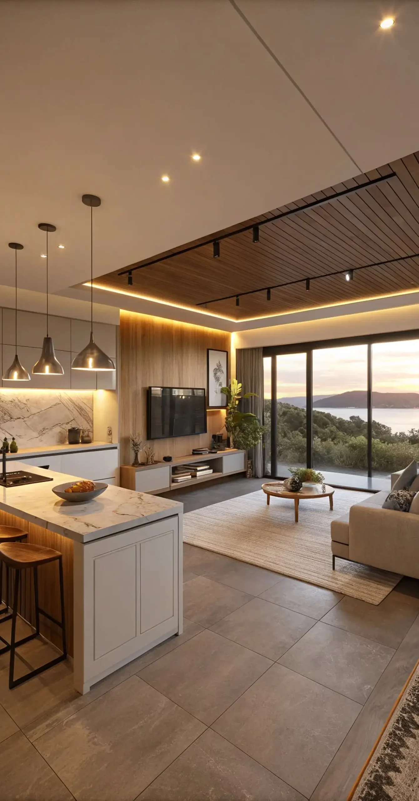 intérieur luxueux et lumineux grace à des rénovations