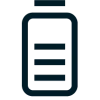 Icône d'une batterie chargée symbolisant l'efficacité, le stockage ou l'économie d'énergie.