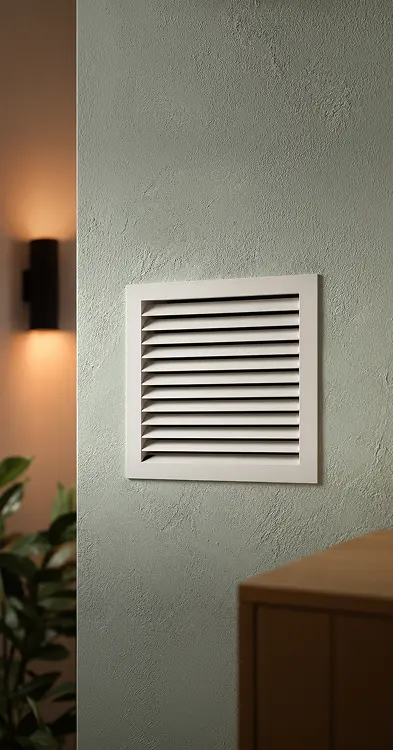 Positionnement mural et design compact d'un système d'extraction d'air