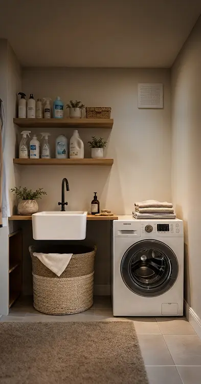 Système de ventilation VMC intégré dans une buanderie