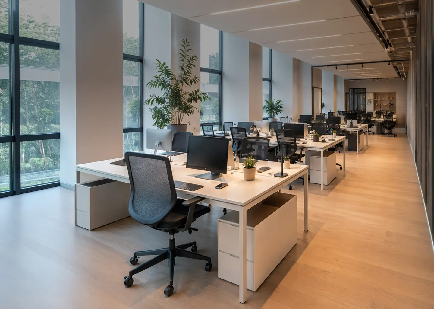 Rénovation et agencement de bureaux professionnels spacieux