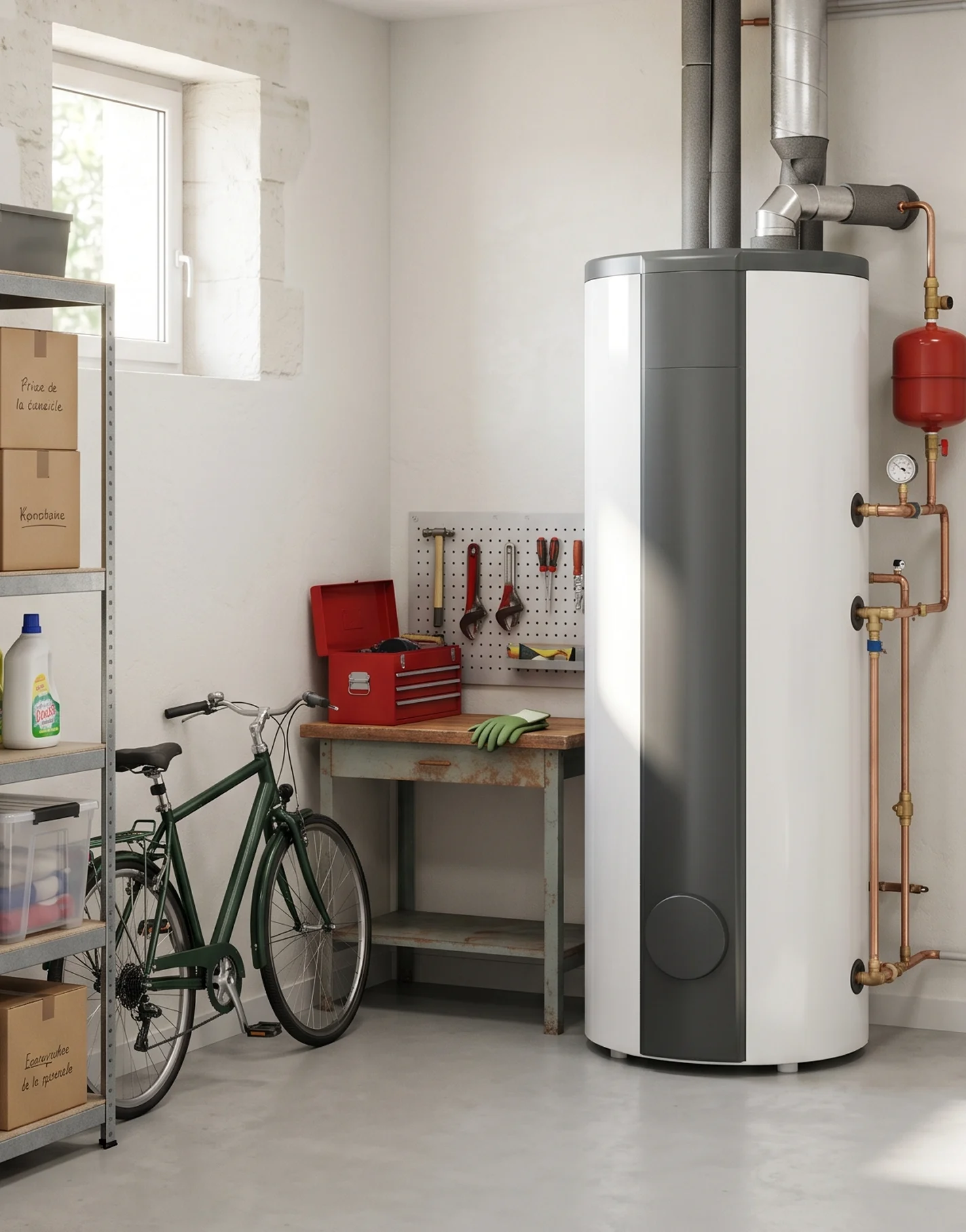 Intégration d'un chauffe-eau thermodynamique haute performance dans un garage