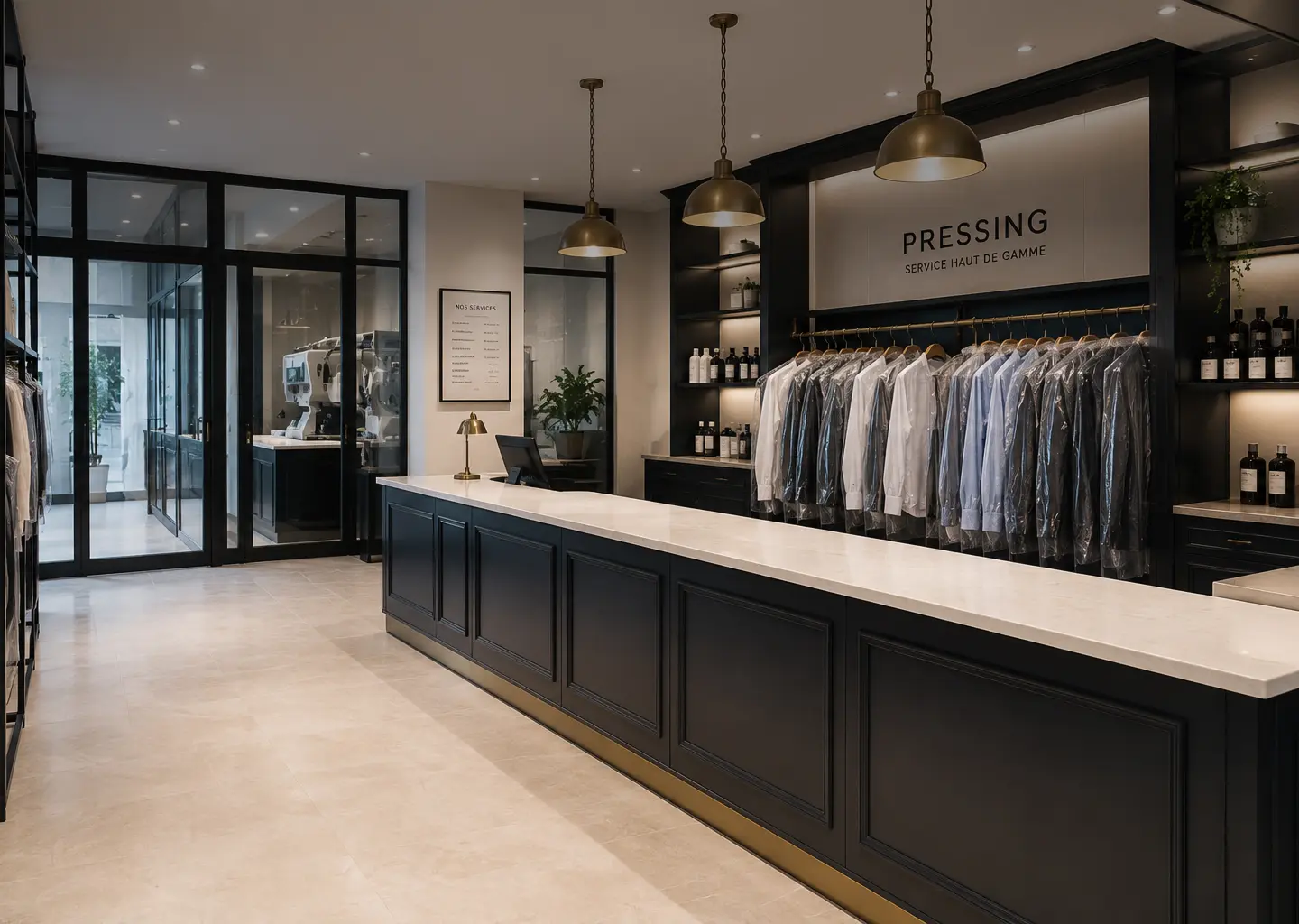 Aménagement sur-mesure d'un dressing pour boutique commerciale