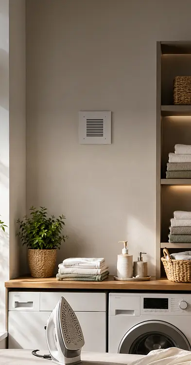 Installation d'un système de ventilation dans une buanderie pour la rénovation énergétique
