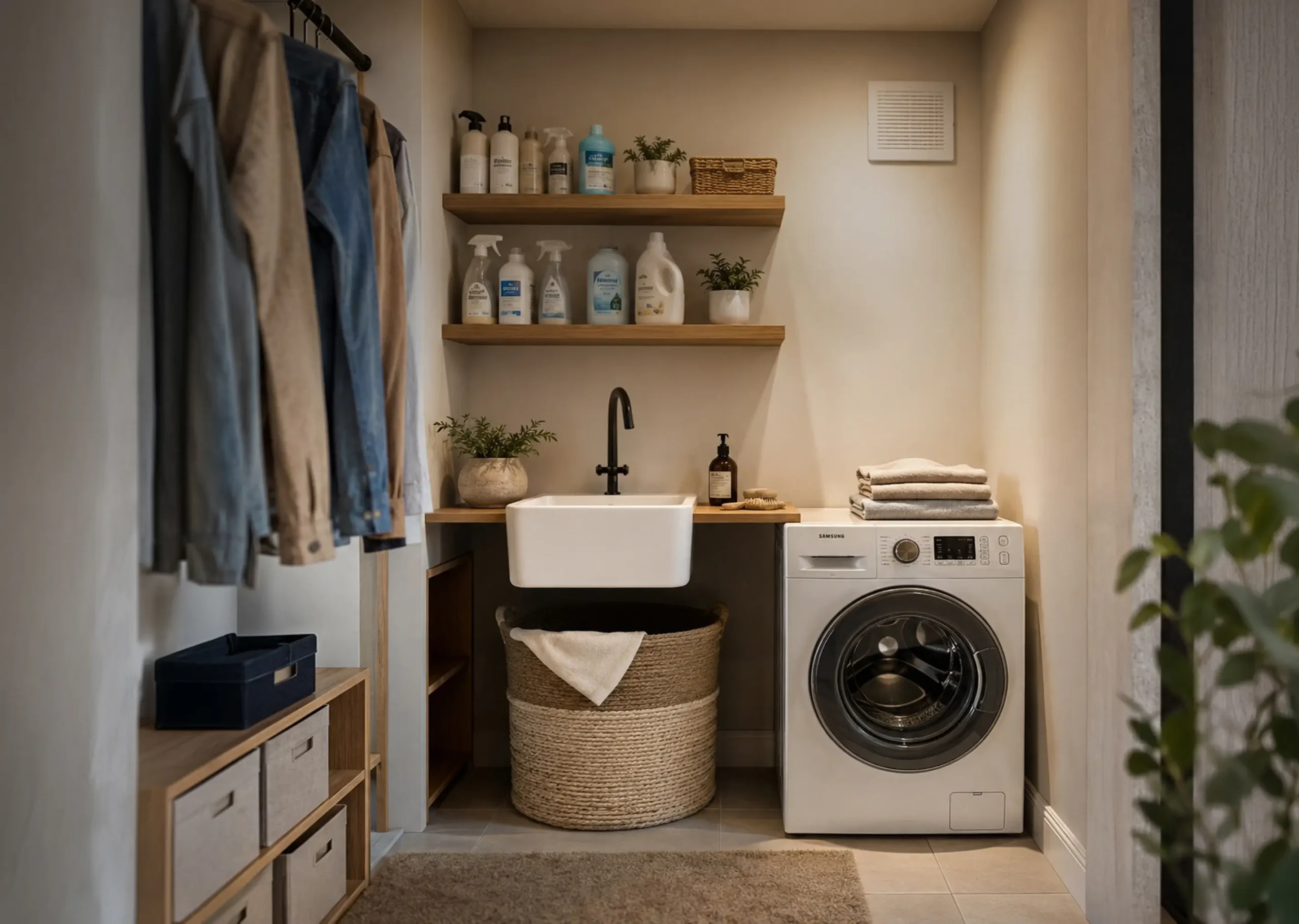 Intégration discrète d'une ventilation mécanique VMC simple flux dans une salle de bain